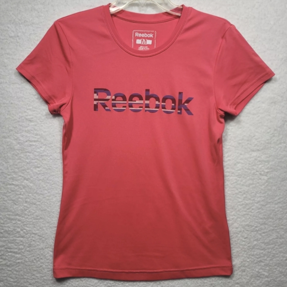 Reebok Short Sleeve Round Neck Tee Athletic Stretch